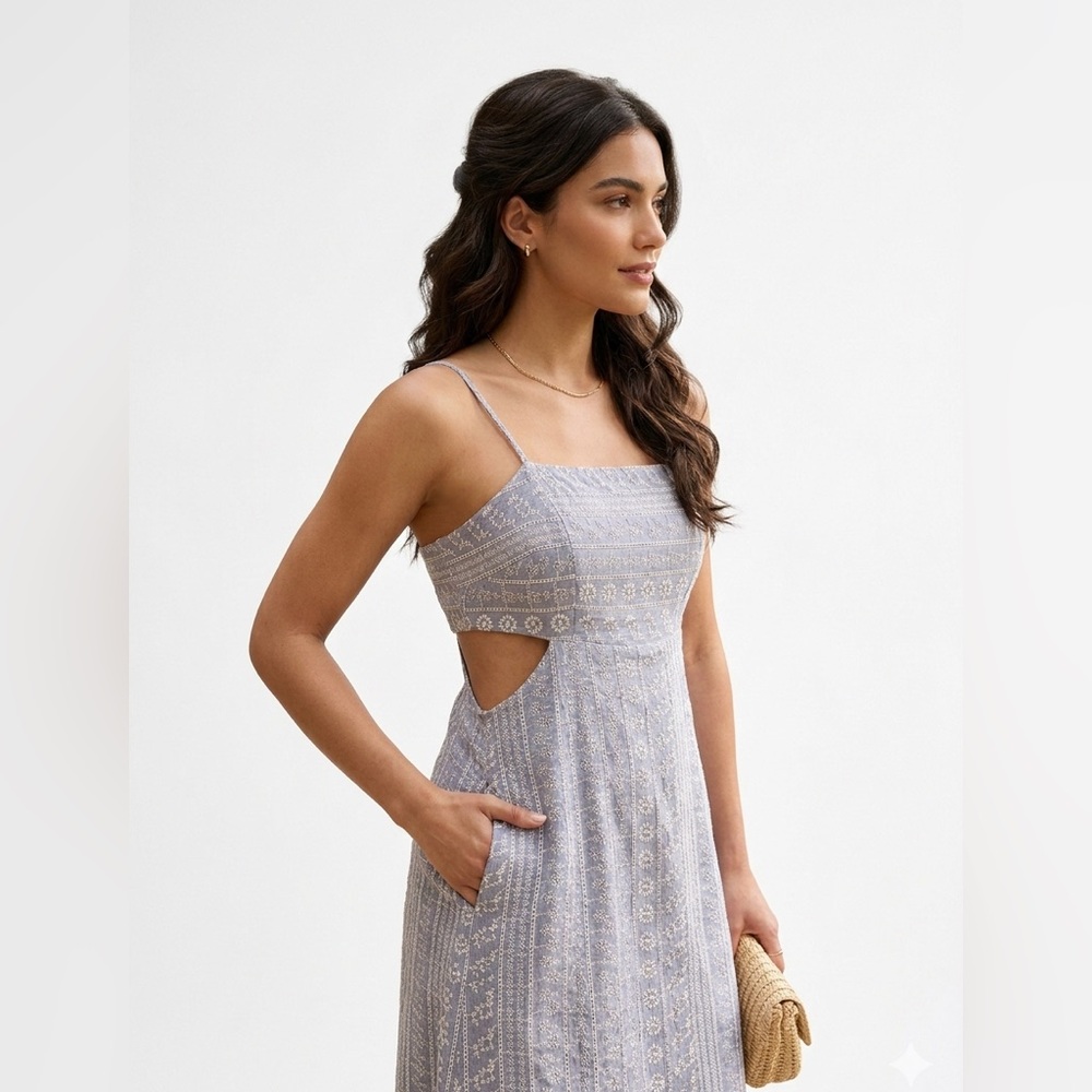 Altar'd State blue cutout mini dress